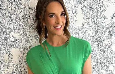 Cara Banks hosting a live segment on Golf Channel for NBC Sports.
